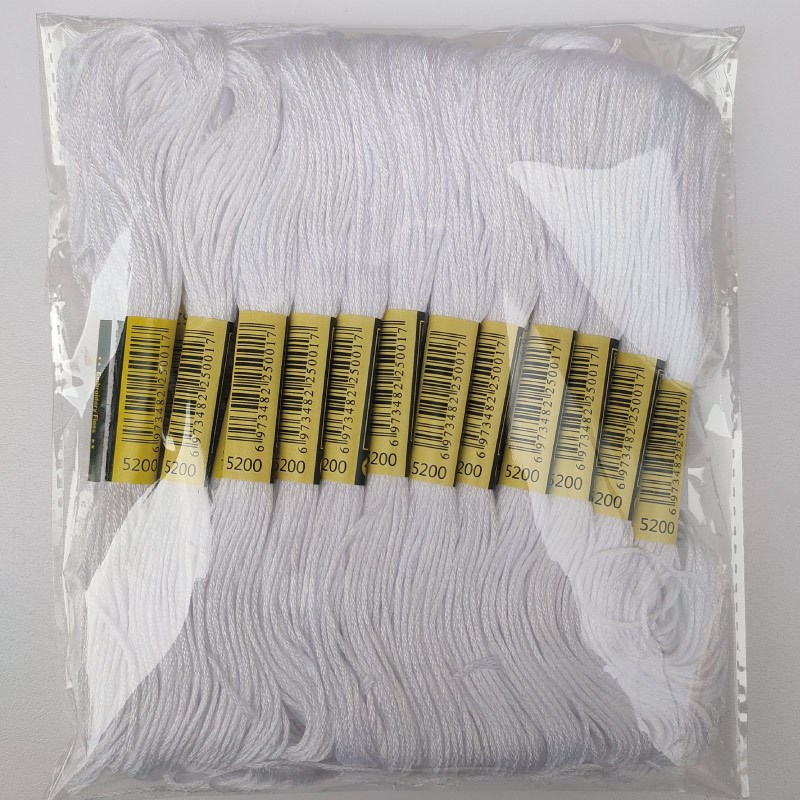 [HCM] 1 tép chỉ thêu cotton mã B5200, ECRU, BLANCE, mã chỉ từ 970 đến 996