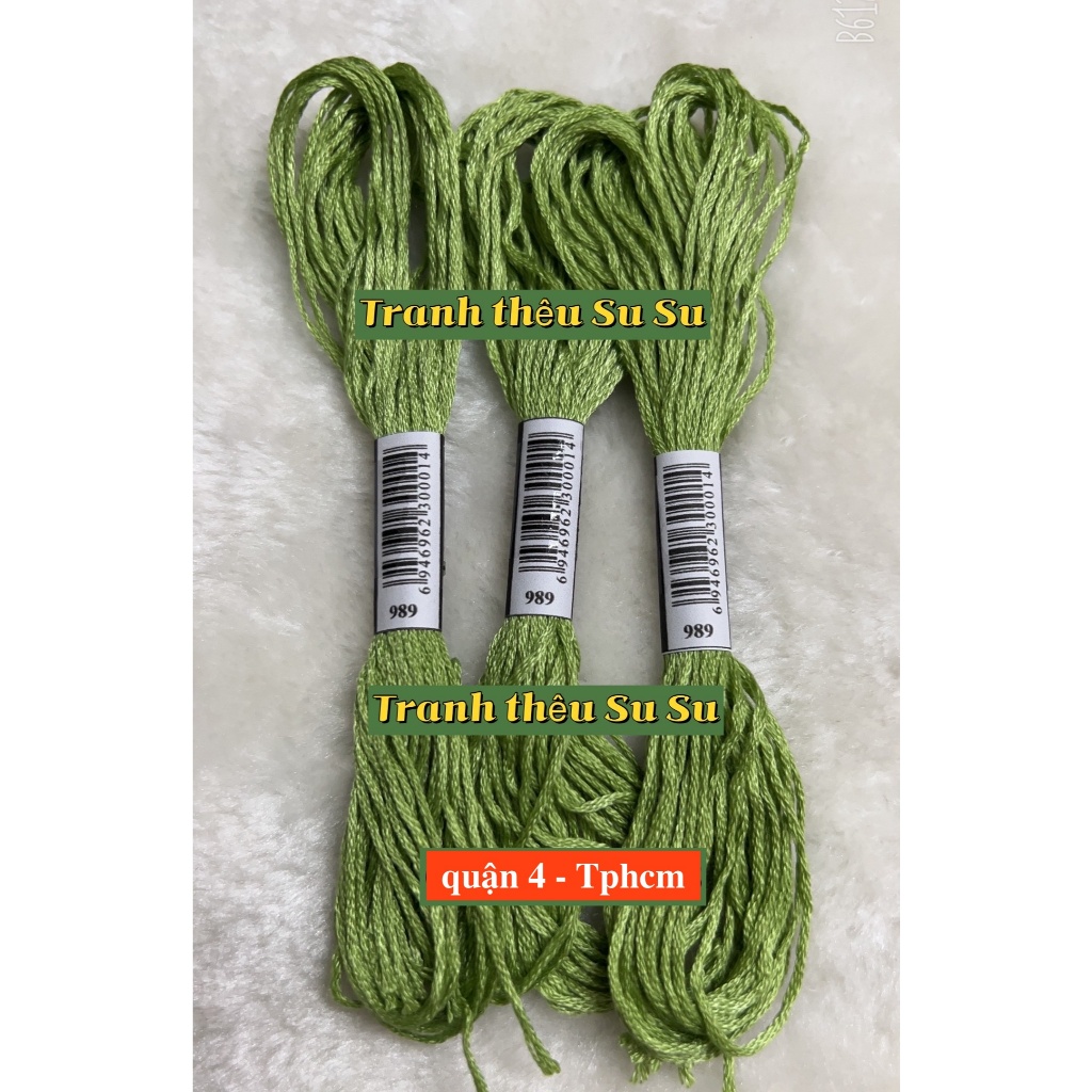 [HCM] 1 tép chỉ thêu cotton mã B5200, ECRU, BLANCE, mã chỉ từ 970 đến 996