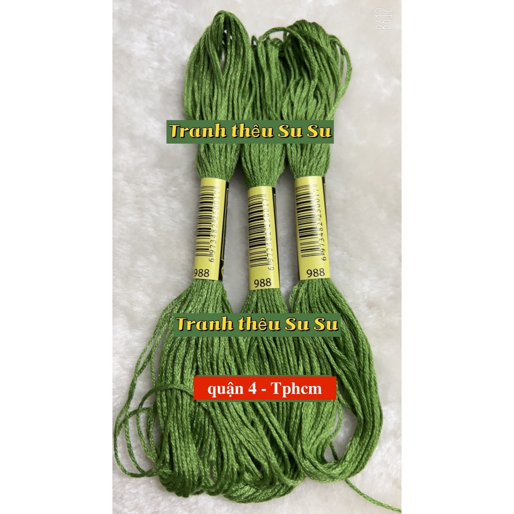 [HCM] 1 tép chỉ thêu cotton mã B5200, ECRU, BLANCE, mã chỉ từ 970 đến 996