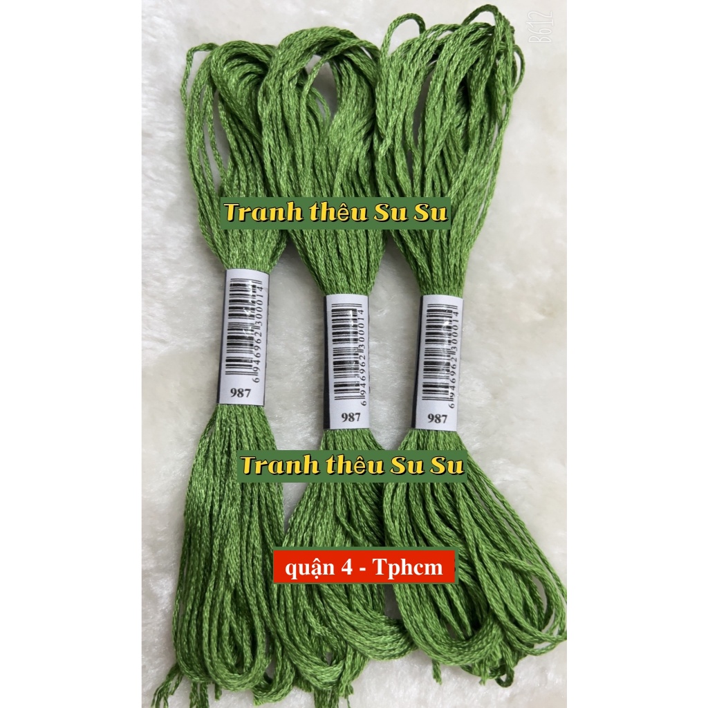 [HCM] 1 tép chỉ thêu cotton mã B5200, ECRU, BLANCE, mã chỉ từ 970 đến 996