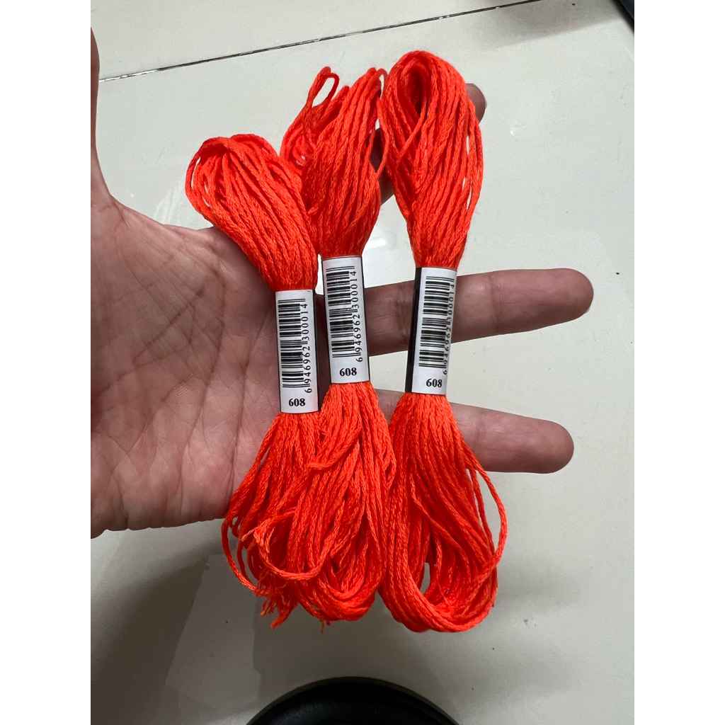 [HCM] 1 tép chỉ thêu cotton theo mã theo hệ DMC, mã từ 600 đến 699