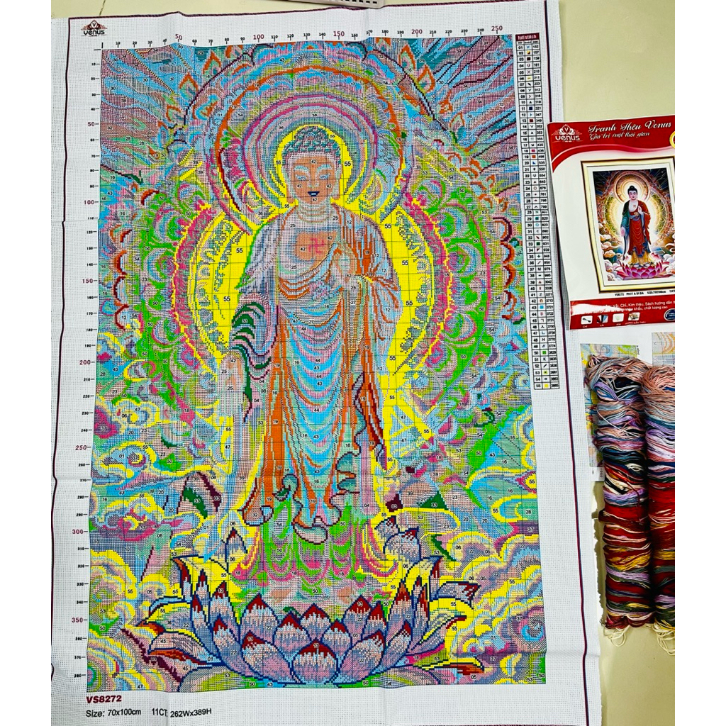 Tranh thêu kín Phật a di đà VS8272, kích thước 70x100cm