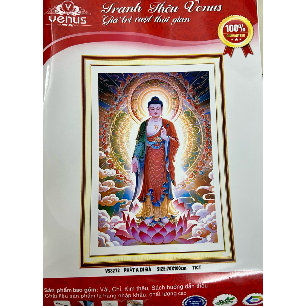 Tranh thêu kín Phật a di đà VS8272, kích thước 70x100cm