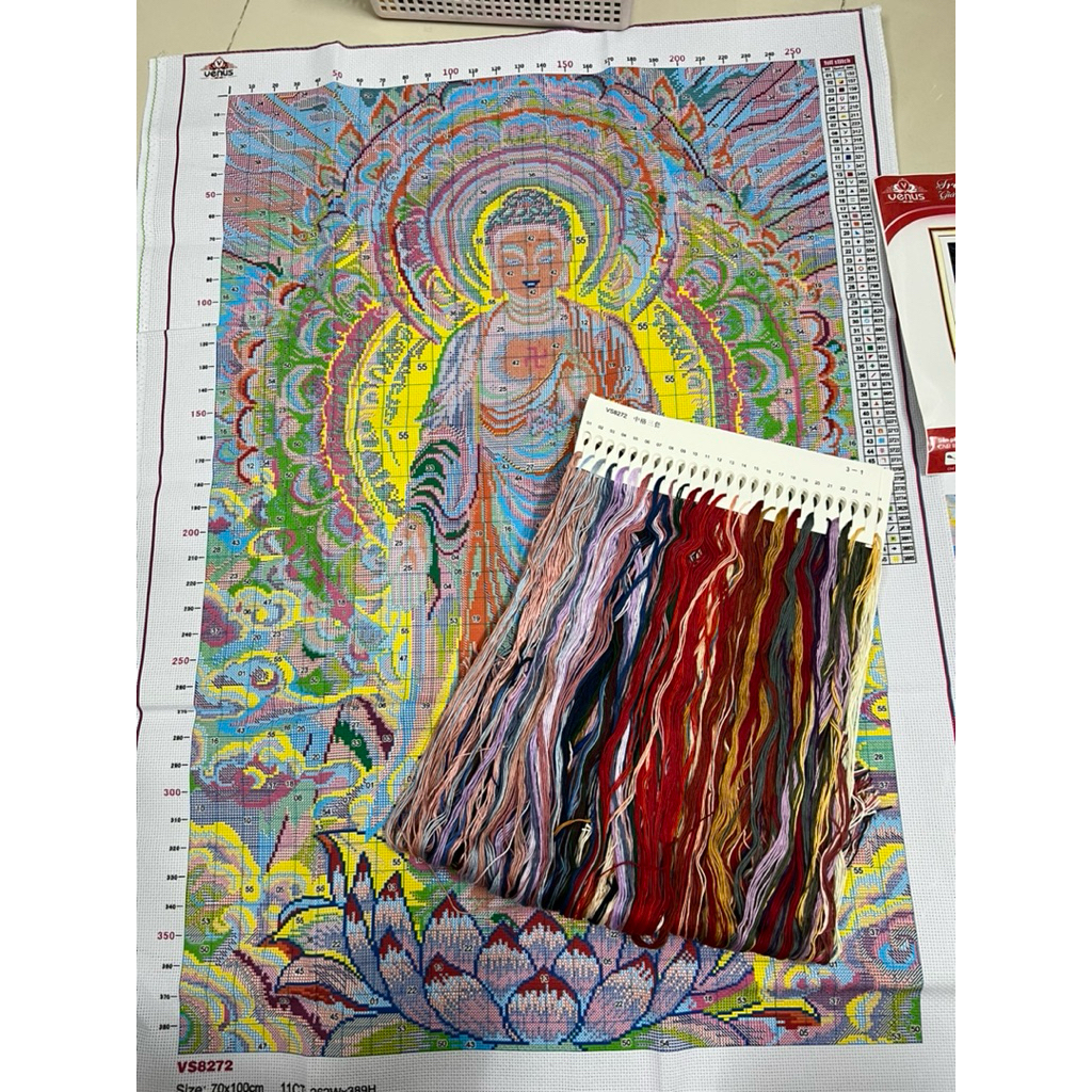 Tranh thêu kín Phật a di đà VS8272, kích thước 70x100cm