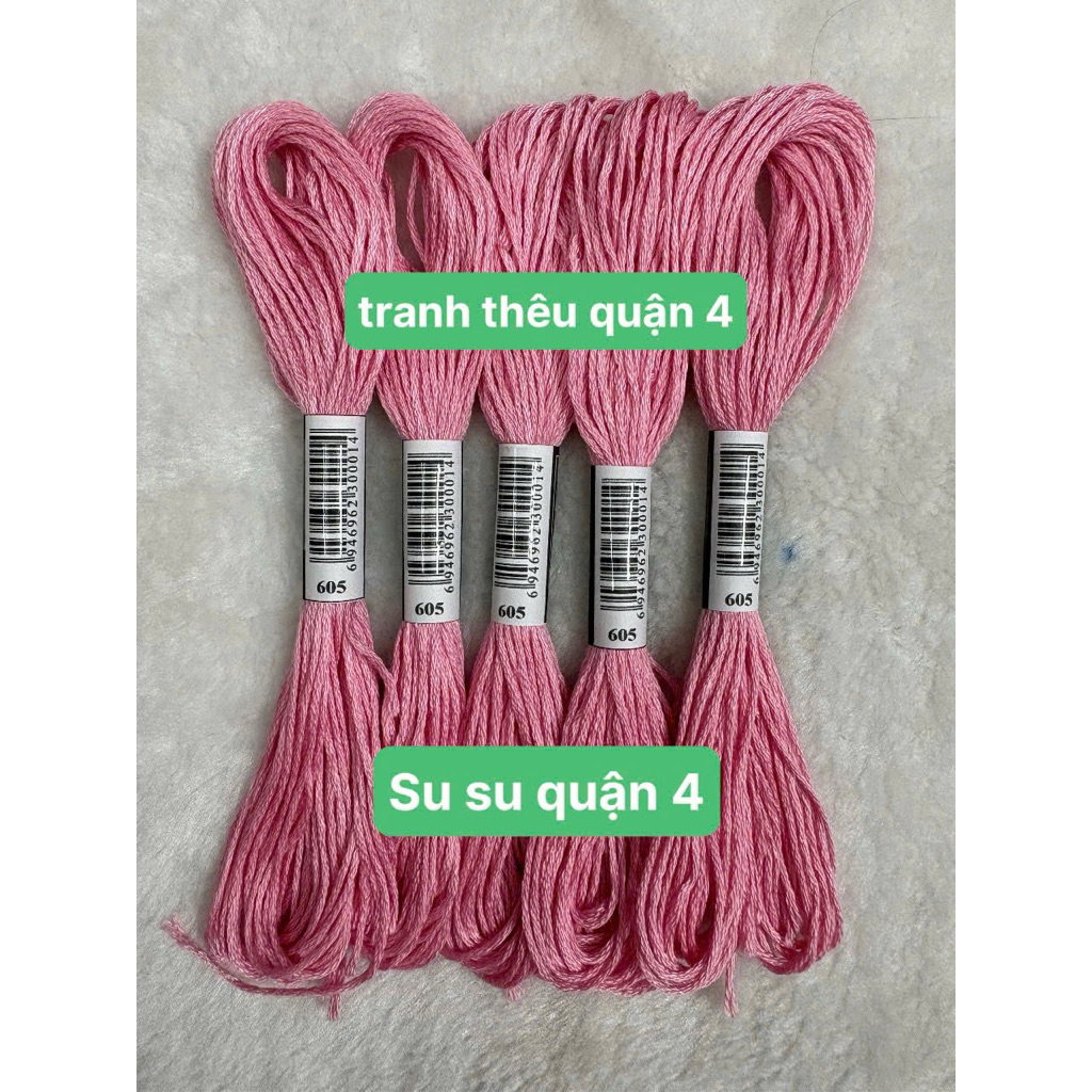 [HCM] 1 tép chỉ thêu cotton theo mã theo hệ DMC, mã từ 600 đến 699