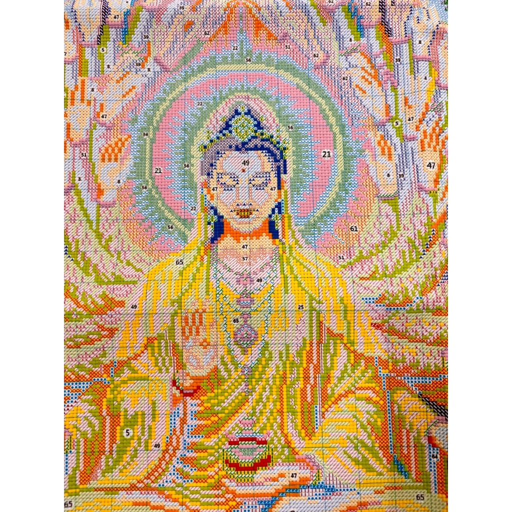Tranh thêu kín  Phật quan âm VS8417, kích thước 60 x 90 cm