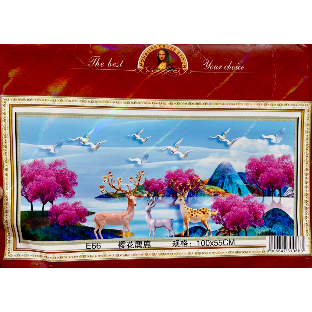 [Hoả tốc HCM] Tranh Hươu tài lộc E90, E78, E66 kích thước 100 x 55 cm