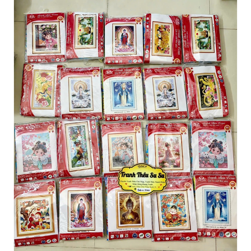 Tranh thêu kín Đức phật VS8303, kích thước 60 x 95 cm