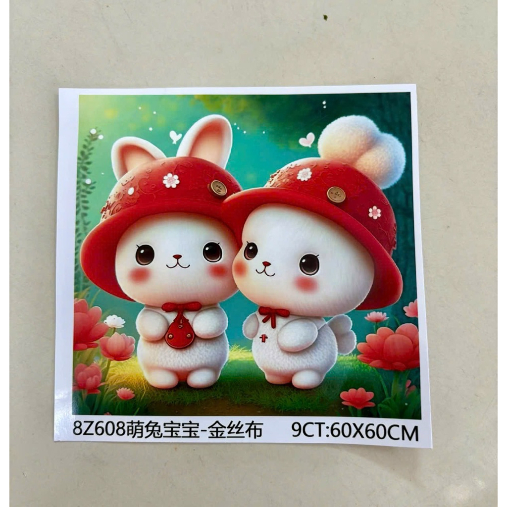 Tranh thêu kín 4 sợi, 9ct, kích thước 60x60 cm