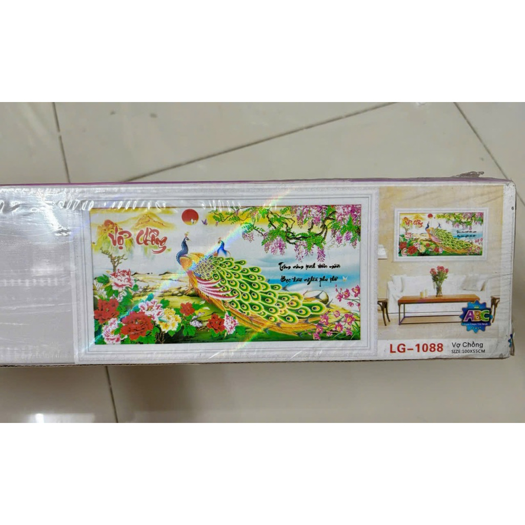 Tranh đá chưa đính, khách mua về tự đính ạ