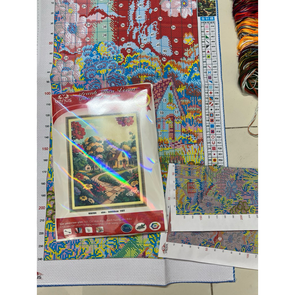 Tranh thêu kín Phong cảnh VS8184, kích thước 40x50 cm