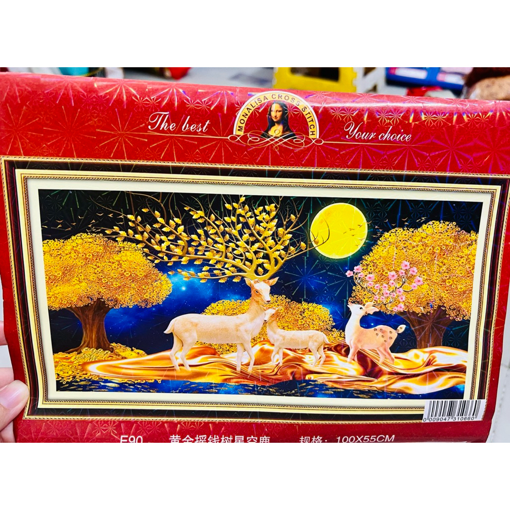 [Hoả tốc HCM] Tranh Hươu tài lộc E90, kích thước 100 x 55 cm