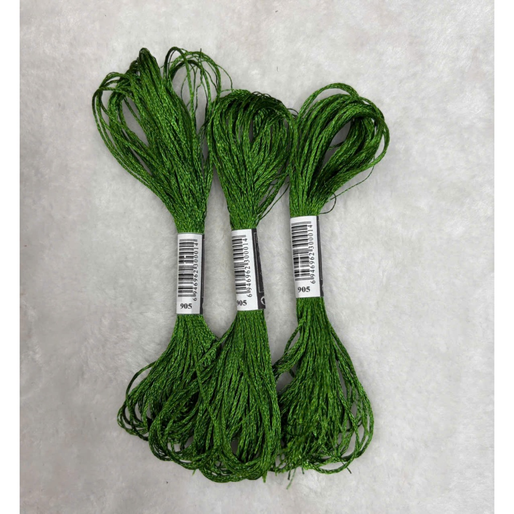 Chỉ lụa thêu tranh chữ thập, chỉ lẻ theo tép chọn màu theo hệ màu DMC (giá 1 tép)