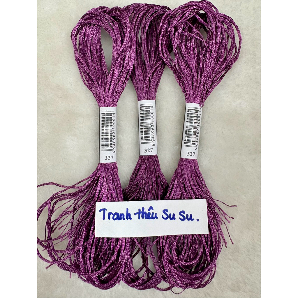 Chỉ lụa thêu tranh chữ thập, chỉ lẻ theo tép chọn màu theo hệ màu DMC (giá 1 tép)