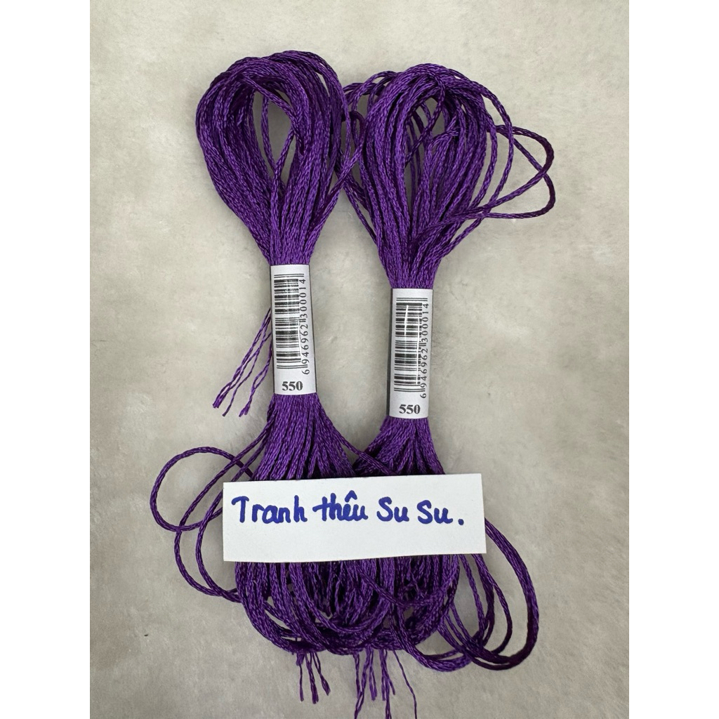 Chỉ lụa thêu tranh chữ thập, chỉ lẻ theo tép chọn màu theo hệ màu DMC (giá 1 tép)