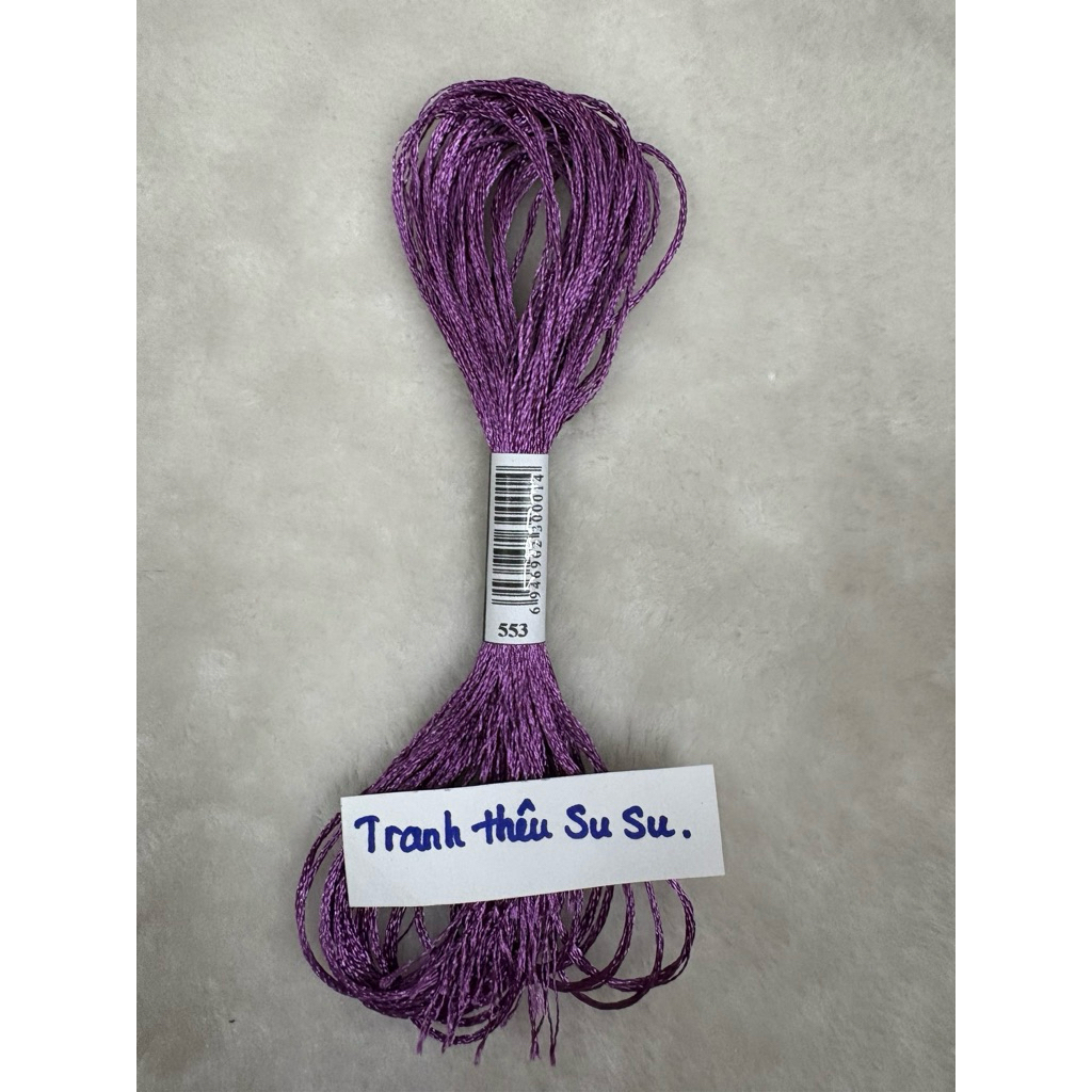 Chỉ lụa thêu tranh chữ thập, chỉ lẻ theo tép chọn màu theo hệ màu DMC (giá 1 tép)