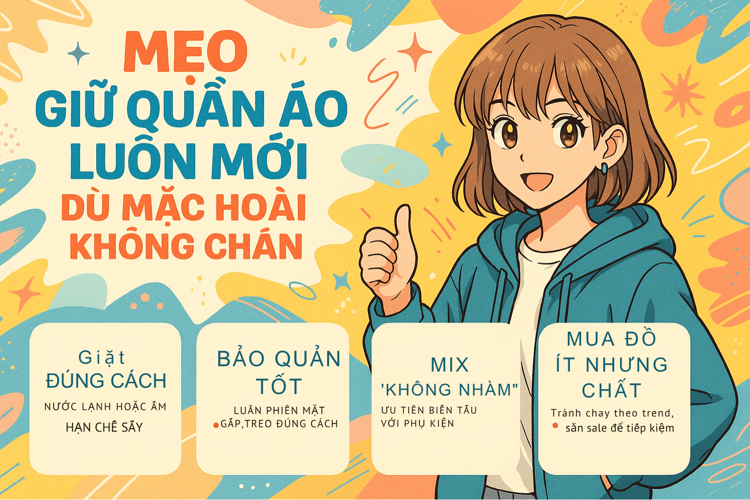 Mẹo giữ quần áo luôn mới dù mặc hoài không chán: Bí kíp cực đơn giản cho Gen Z