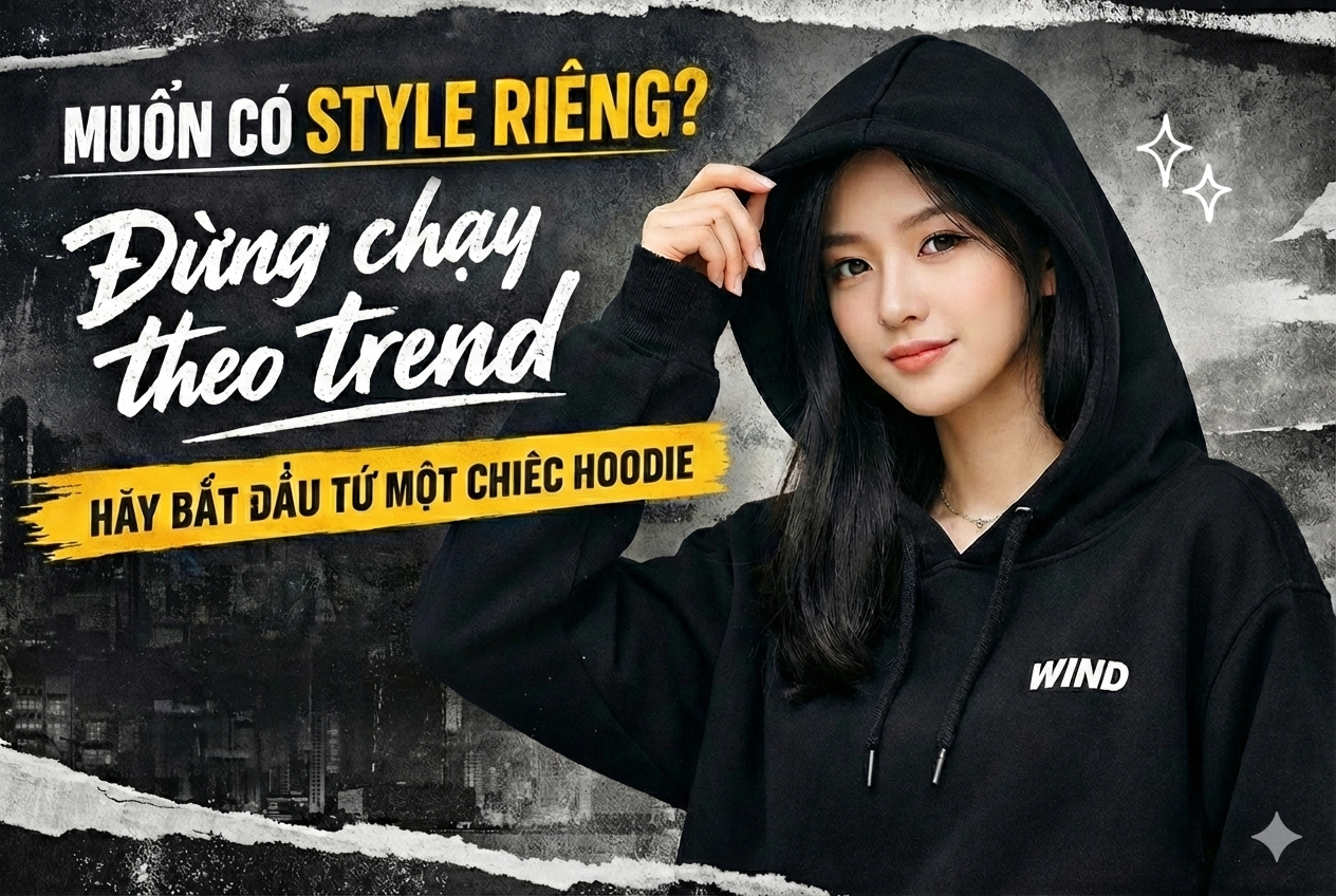 Muốn có style riêng? Đừng chạy theo trend – hãy bắt đầu từ một chiếc hoodie thật sự thuộc về bạn!