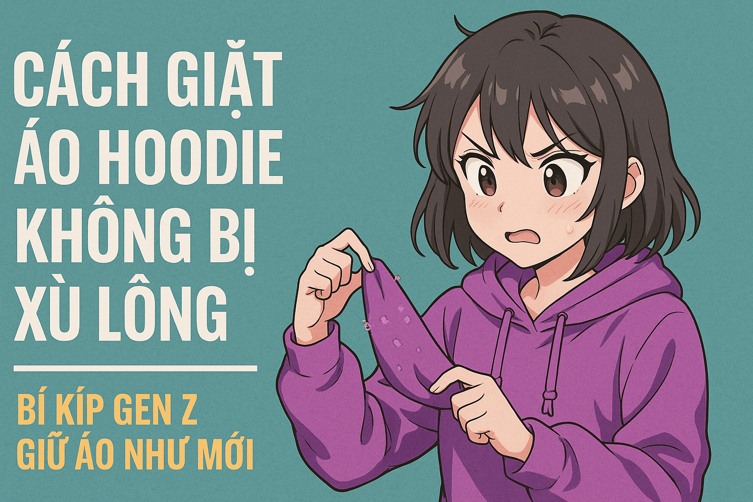 Giặt hoodie mà không bị xù lông – bí thuật Gen Z nào cũng nên biết
