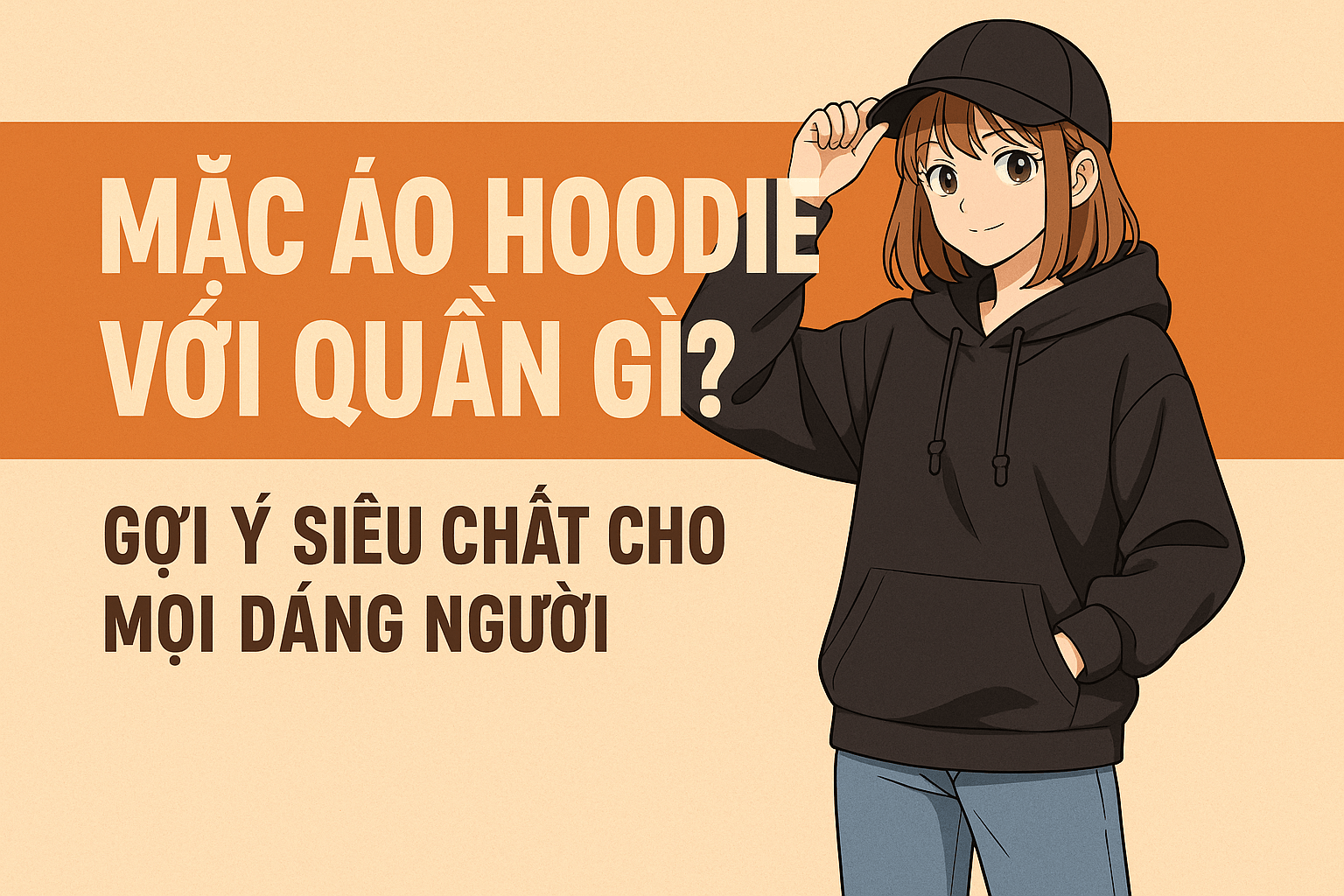Mặc áo hoodie với quần gì? Gợi ý siêu chất cho mọi dáng người để không bao giờ lo lỗi mốt