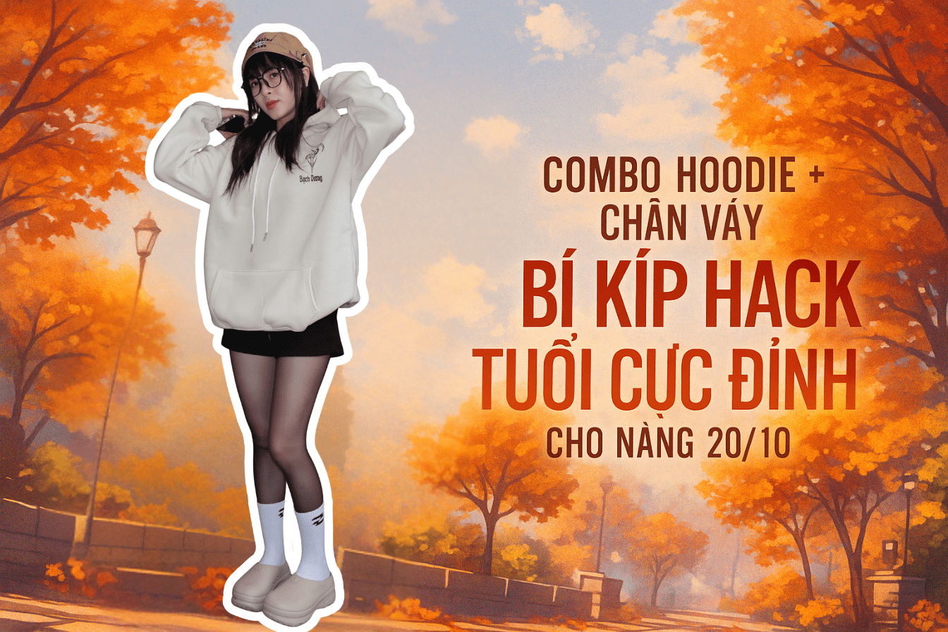 Combo hoodie + chân váy: Bí kíp hack tuổi cực đỉnh cho nàng trong ngày 20/10
