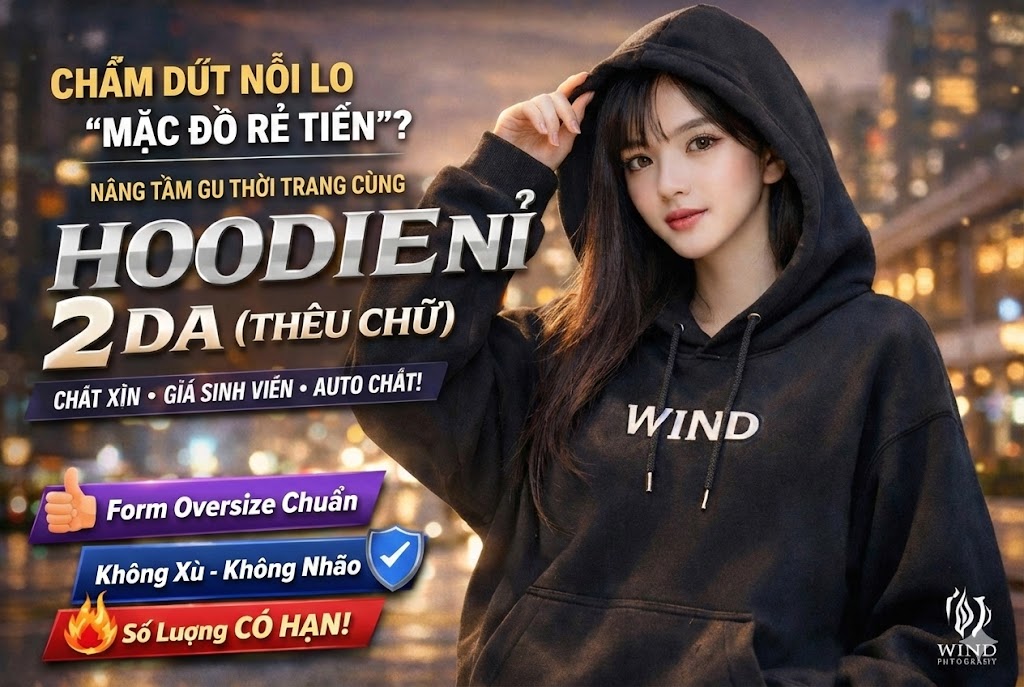 Chấm dứt cảnh bị chê ‘mặc rẻ tiền’ chỉ vì chọn sai hoodie – Nâng tầm gu mặc với hoodie 2 da