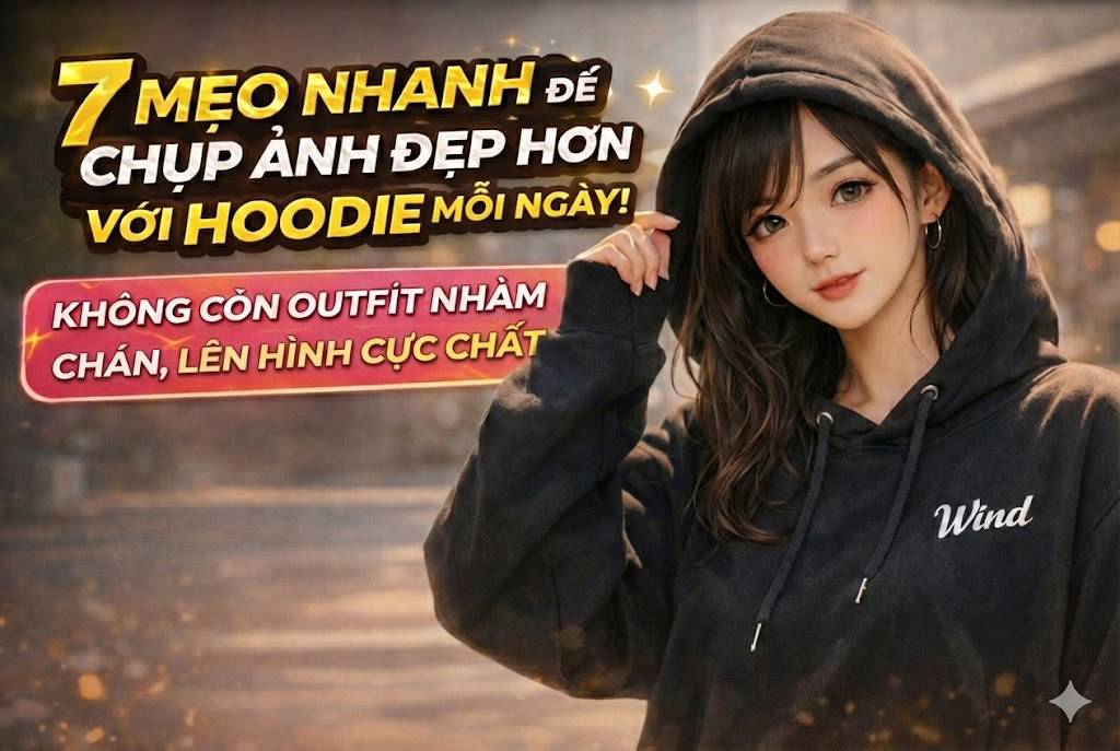 7 mẹo nhanh để chụp ảnh đẹp hơn với hoodie mỗi ngày – Không còn outfit nhàm chán, lên hình cực chất