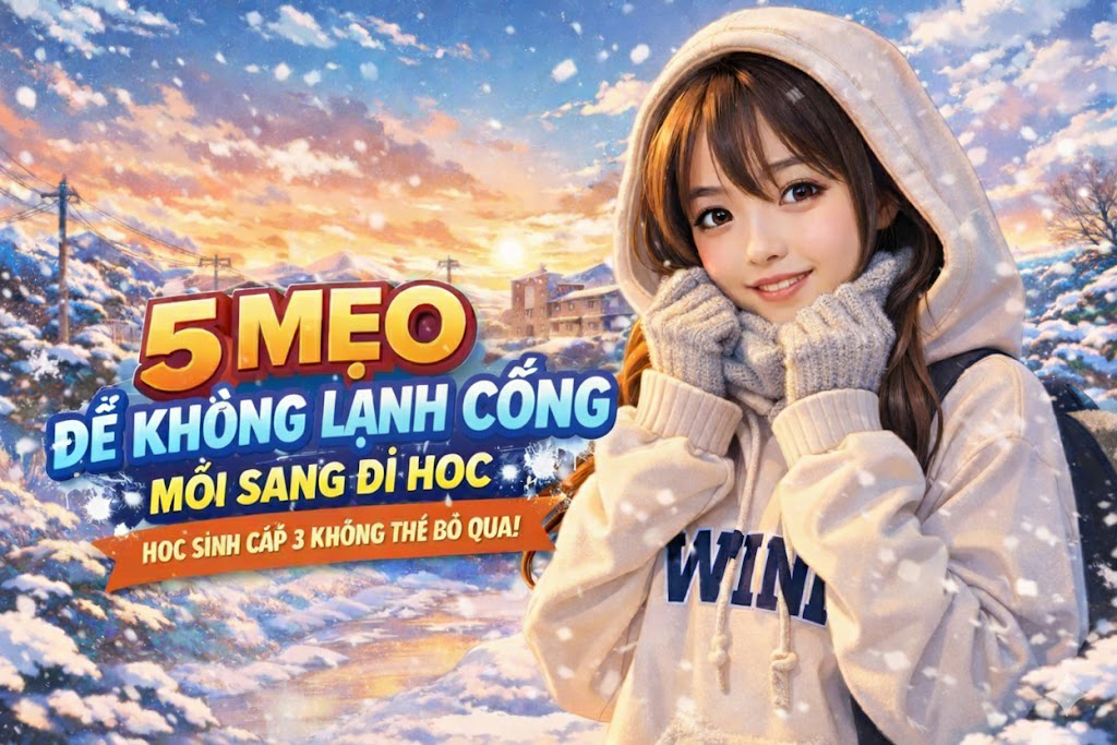 5 Mẹo Để Không Lạnh Cóng Mỗi Sáng Đi Học – Học Sinh Cấp 3 Không Thể Bỏ Qua!