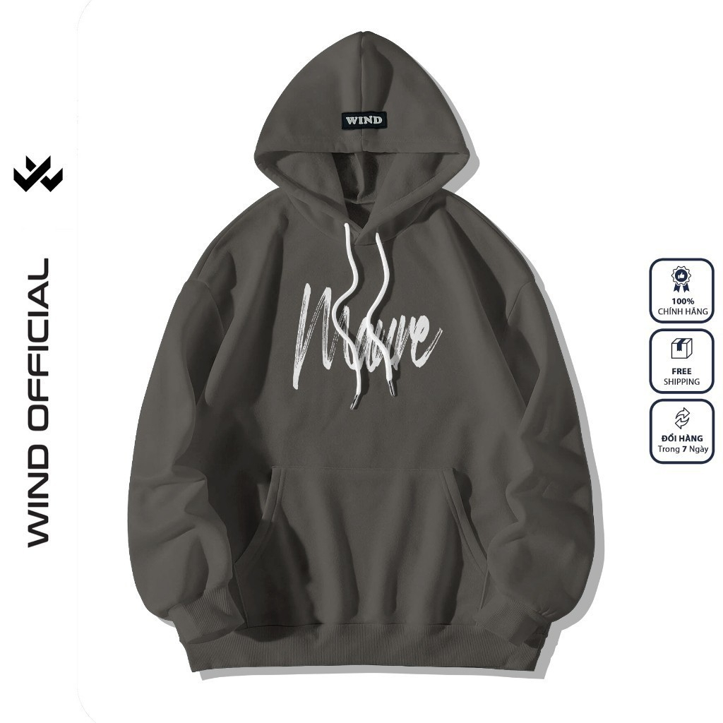 Áo hoodie unisex form rộng WIND MAURE oversize nỉ ngoại nam nữ oversize áo khoác chống nắng mùa hè