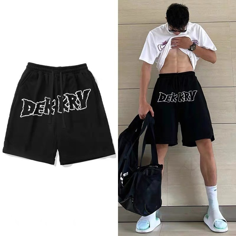 Quần short thun nam nữ WIND unisex ống rộng DEKKRY đùi lửng ngố thời trang mặc nhà