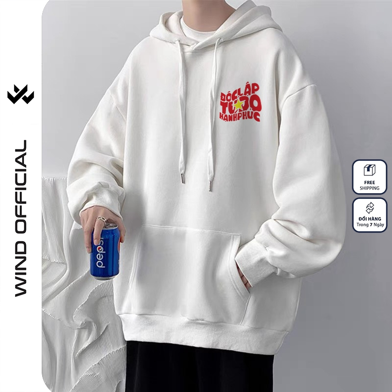Áo hoodie unisex form rộng WIND TRÀ ĐÁ VIỆT NAM 2.9 dây kéo nam nữ nỉ bông oversize vibe Genz khoác chống nắng