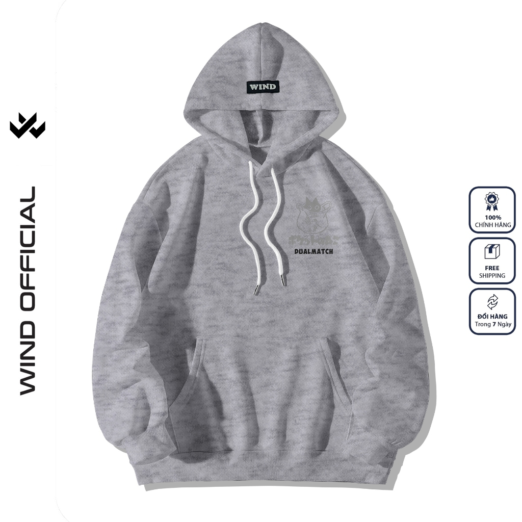 Áo hoodie unisex form rộng nỉ bông WIND TOROTO áo khoác zip thời trang nam nữ  thu đông dây kéo oversize Menswear Dài Tay Tay Dài