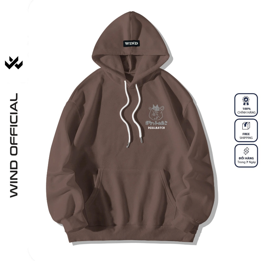 Áo hoodie unisex form rộng nỉ bông WIND TOROTO áo khoác zip thời trang nam nữ  thu đông dây kéo oversize Menswear Dài Tay Tay Dài