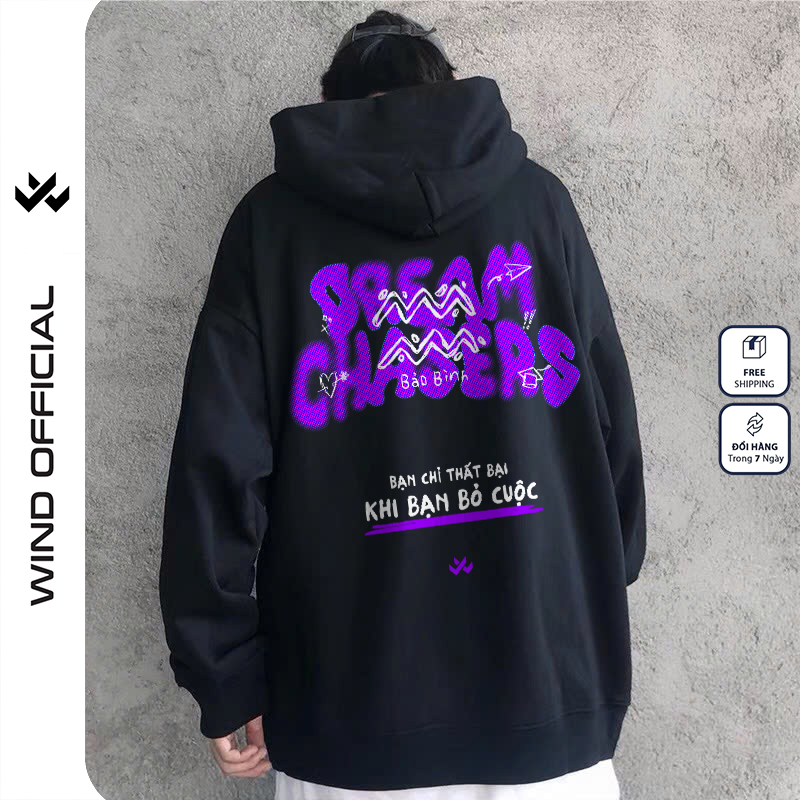 Áo hoodie unisex form rộng WIND Cung Hoàng Đạo V2 thời trang nam nữ nỉ bông oversize áo khoác chống nắng mùa hè