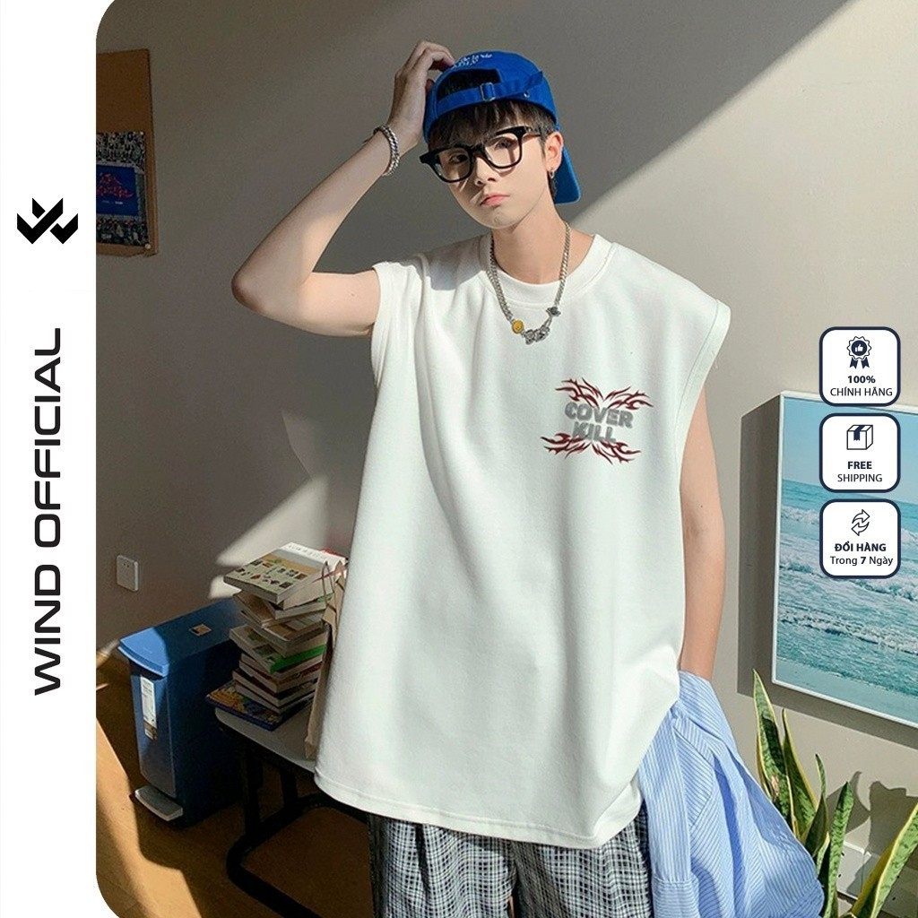 Áo ba lỗ unisex WIND form rộng sát nách 239 tanktop thời trang nam nữ oversize