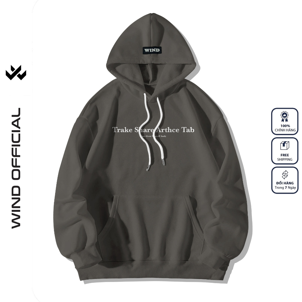 Áo hoodie unisex form rộng WIND Clothing TAP hoodie nút bấm thời trang nam nữ nỉ bông oversize Menswear Dài Tay Tay Dài