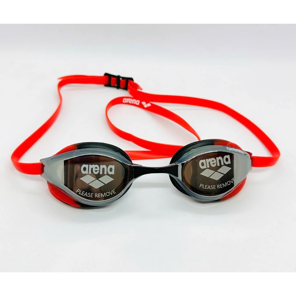 Kính bơi ARENA PYTHON MIRROR Sliver Black Red.