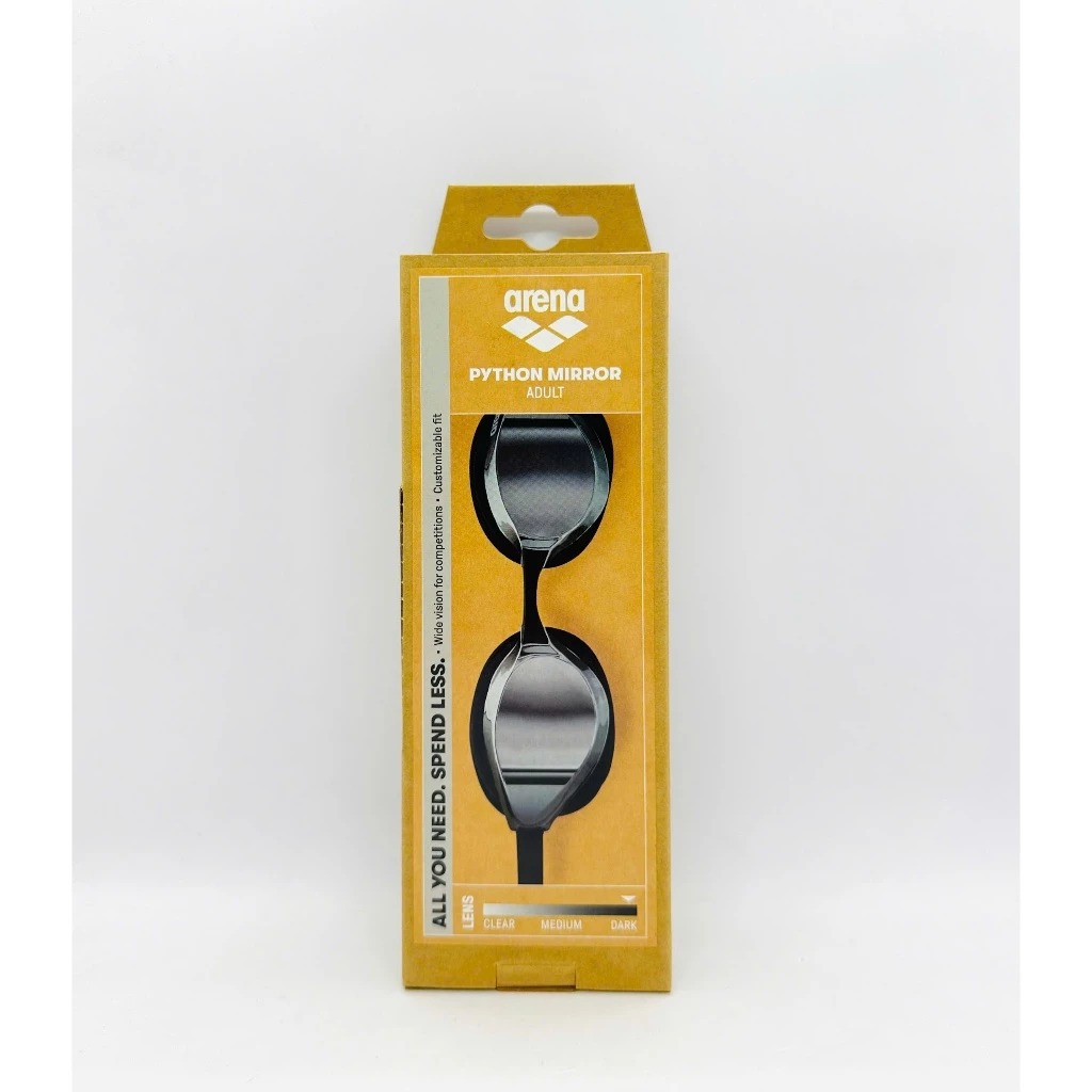 Kính bơi ARENA PYTHON MIRROR Sliver Black.