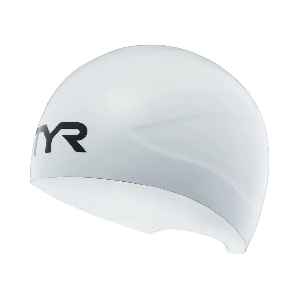 Mũ Bơi TYR WALL BREAKER 2.0 RACING CAP trắng