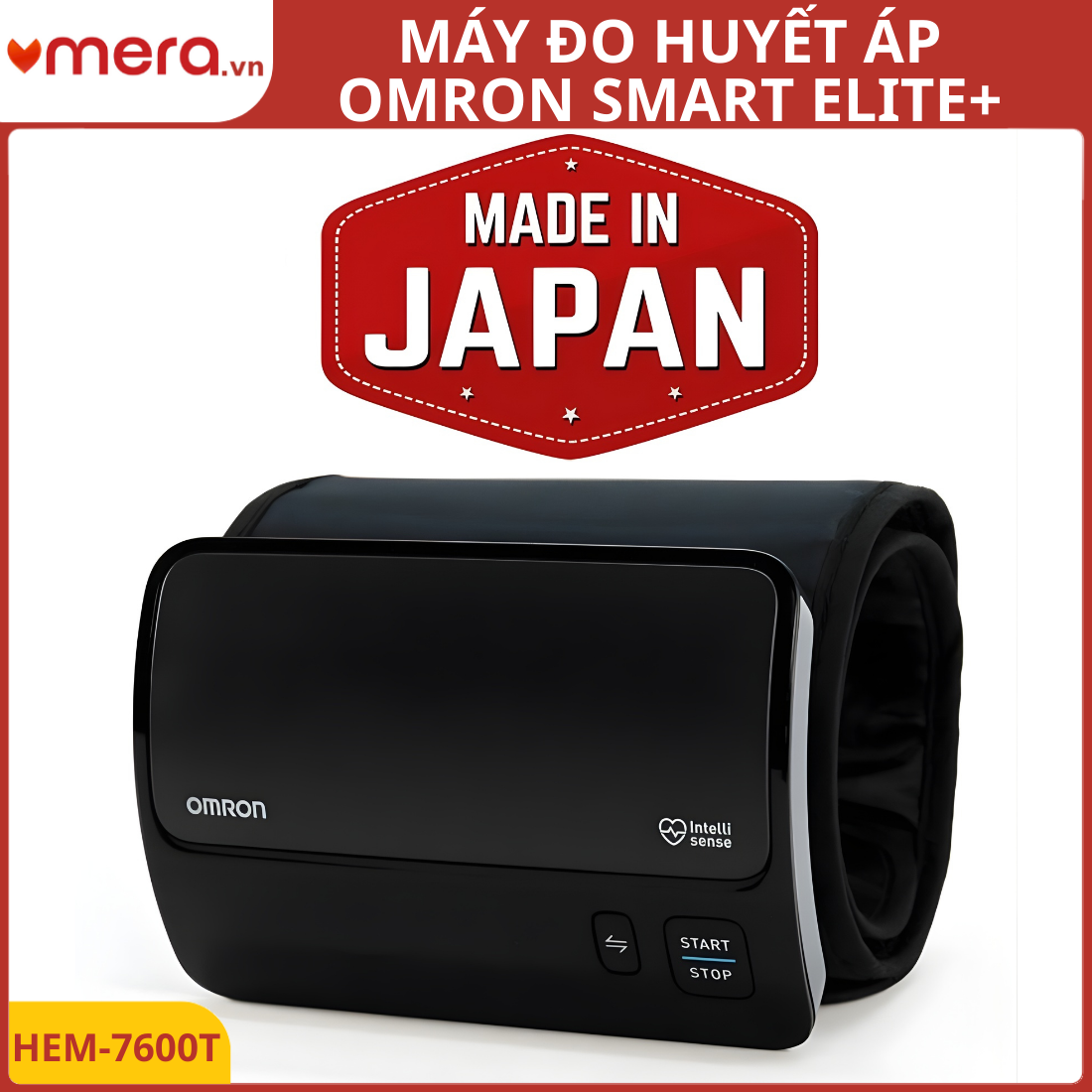 Máy Đo Huyết Áp Bắp Tay Omron HEM-7600T (Smart Elite) - Thiết Kế Không Dây Dẫn, Kết Nối Bluetooth