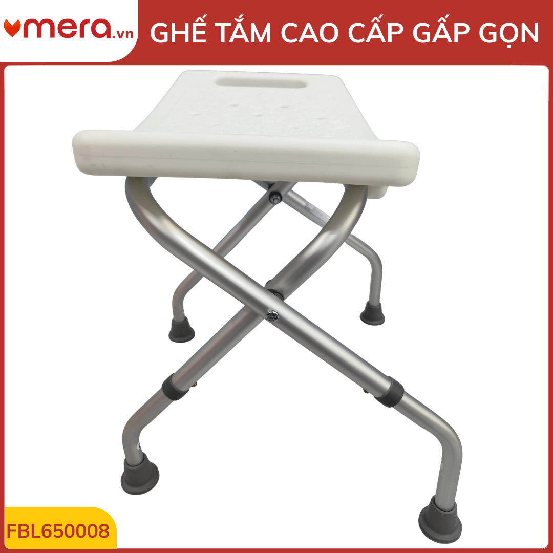 Ghế Tắm Gấp Gọn Chống Trượt (Khung Hợp Kim Nhôm, Tải Trọng 150kg) - OROMI FBL650008