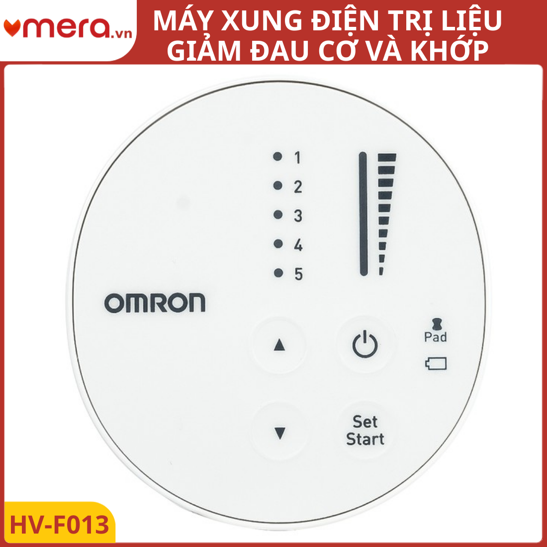 Máy Xung Điện Trị Liệu Omron HV-F013 (Giảm Đau Cơ, Nhỏ Gọn, 5 Chế Độ)