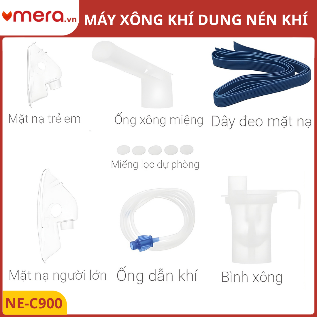 Máy Xông Khí Dung Omron NE-C900 (Công Suất Lớn, Chuyên Nghiệp) - Chuẩn Bệnh Viện