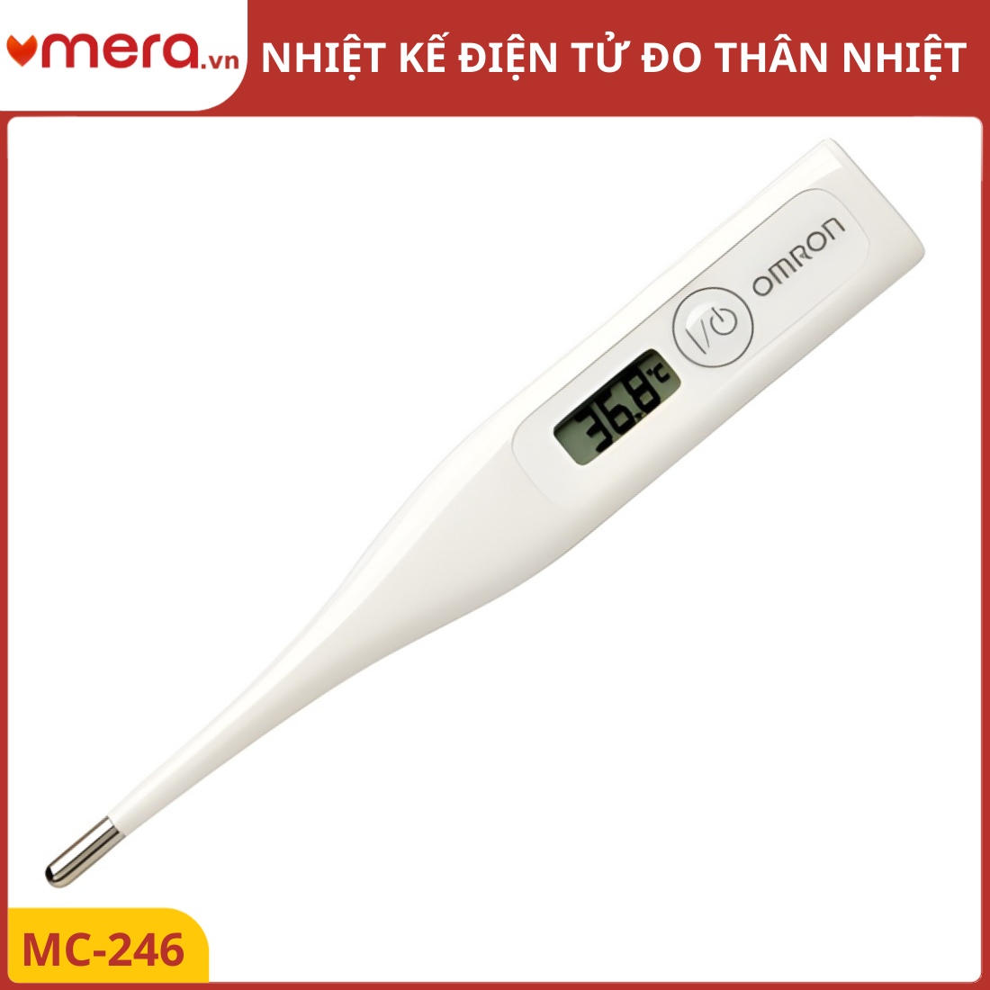 Nhiệt Kế Điện Tử Omron MC-246 (Đầu Cứng, Chống Nước) - Thay Thế Hoàn Hảo Nhiệt Kế Thủy Ngân
