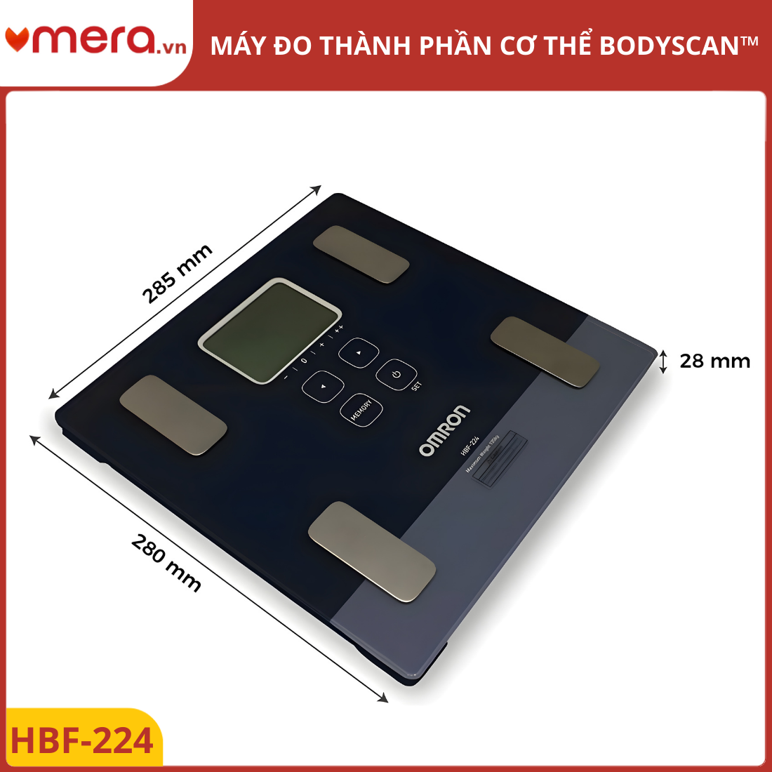 Máy Đo Thành Phần Cơ Thể Omron BodySCAN™ HBF-224 (Đo Mỡ, Cơ, Tuổi Sinh Học)