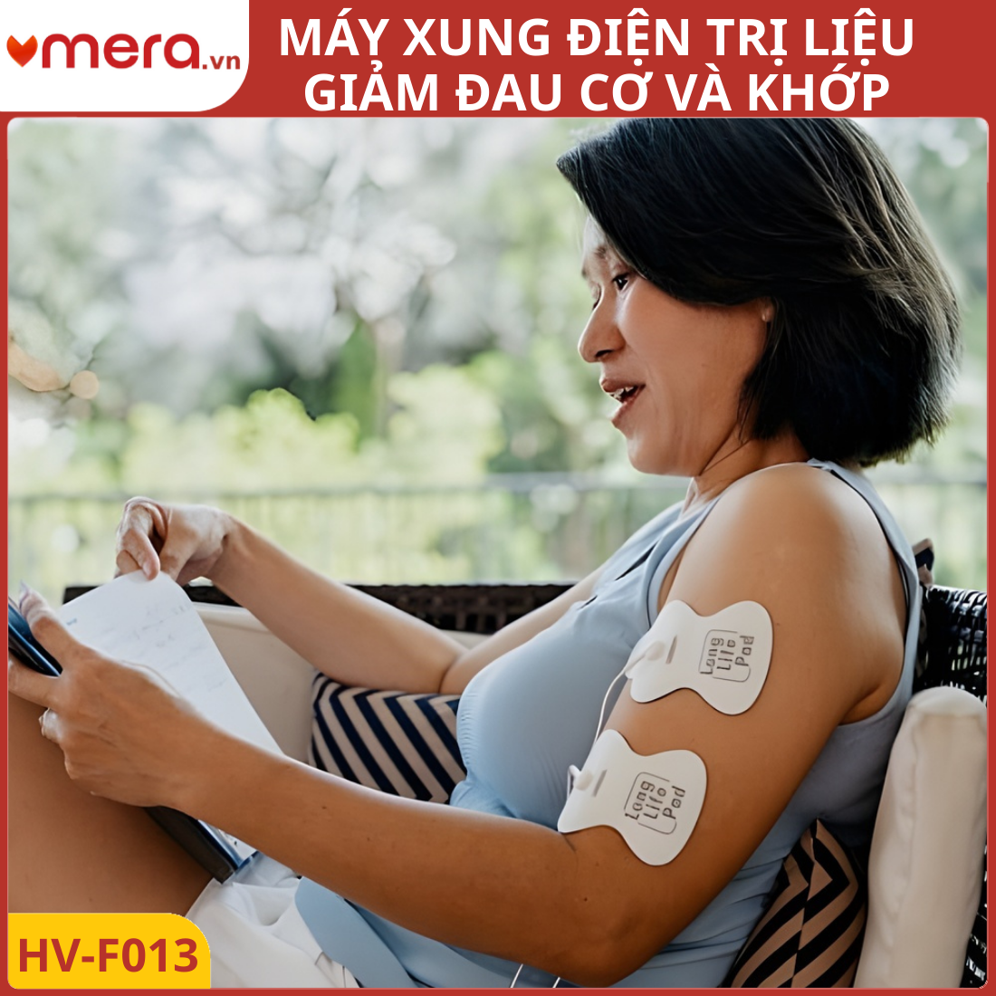 Máy Xung Điện Trị Liệu Omron HV-F013 (Giảm Đau Cơ, Nhỏ Gọn, 5 Chế Độ)