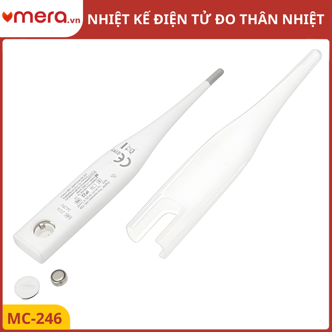 Nhiệt Kế Điện Tử Omron MC-246 (Đầu Cứng, Chống Nước) - Thay Thế Hoàn Hảo Nhiệt Kế Thủy Ngân