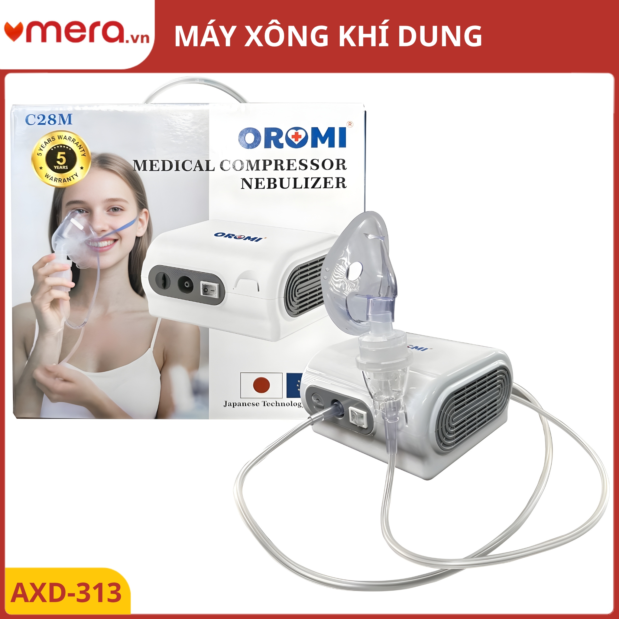 Máy Xông Khí Dung và Hút Mũi 2 trong 1 (Công Suất Lớn, Bền Bỉ) - OROMI C28M