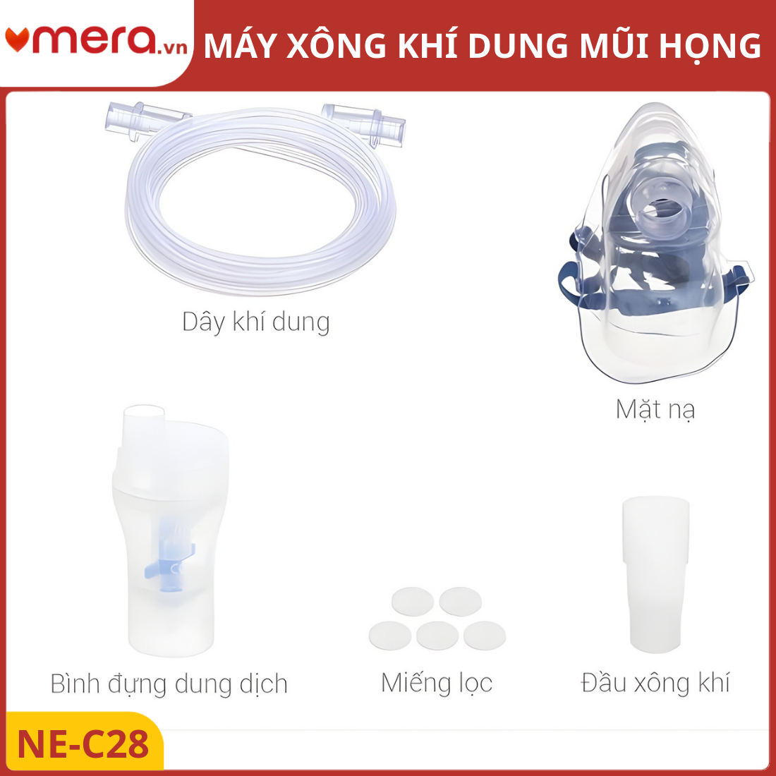 Máy Xông Khí Dung Omron NE-C28 (Công Nghệ Van Ảo V.V.T) - Bền Bỉ, Công Suất Cao