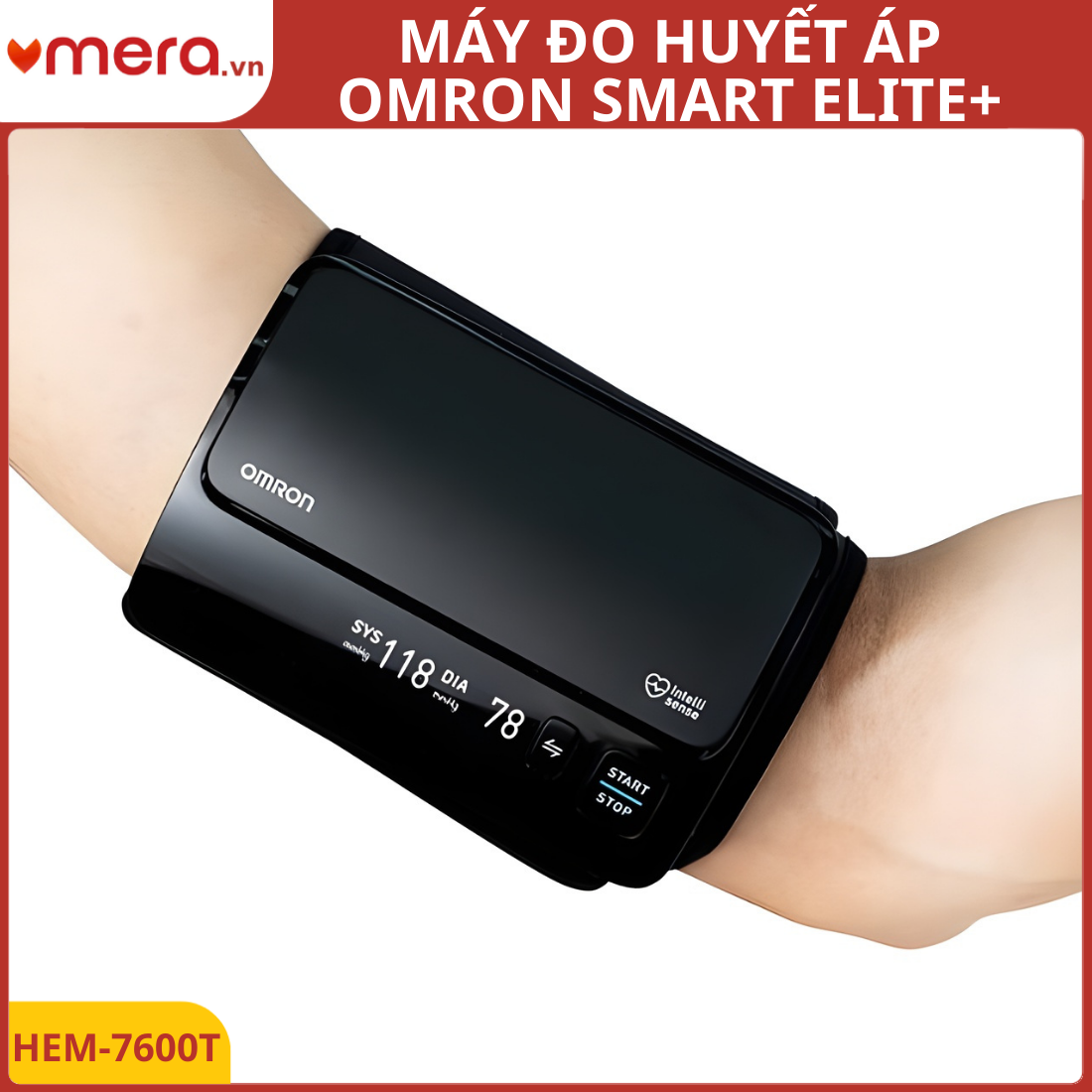 Máy Đo Huyết Áp Bắp Tay Omron HEM-7600T (Smart Elite) - Thiết Kế Không Dây Dẫn, Kết Nối Bluetooth